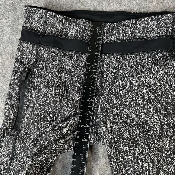Lululemon Leggings Women’s 10 Run Inspire Tight II Mesh Black White Mesh Running - Picture 4 of 11